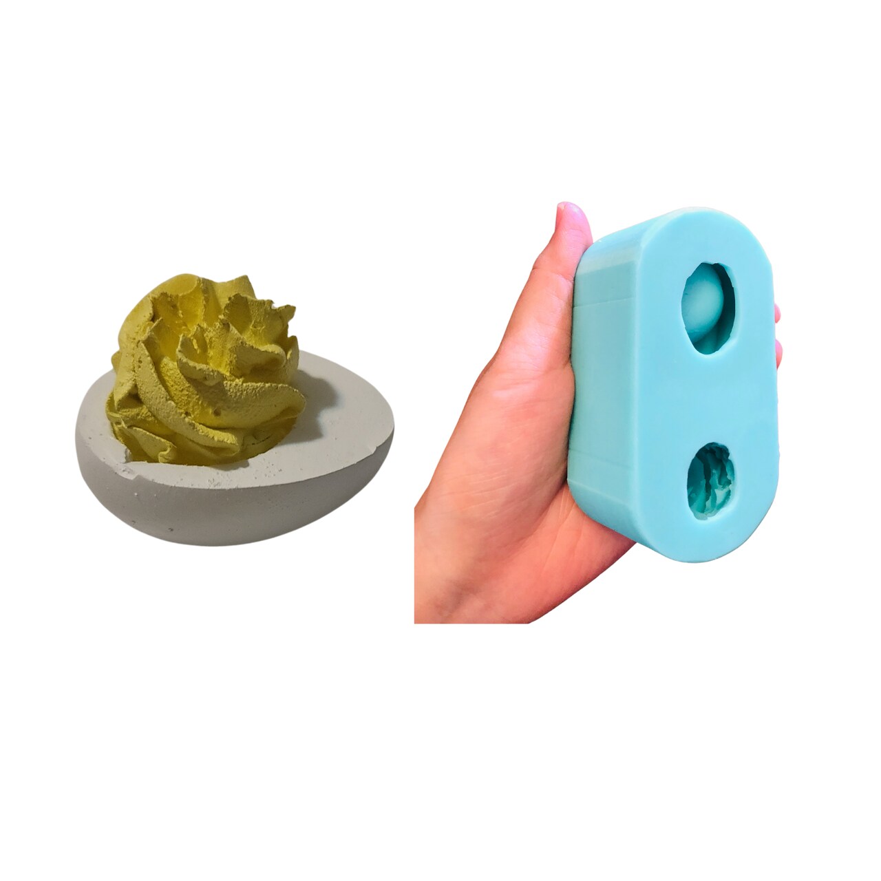 1pc Deviled Eggs Silicone Mold Food Shape Mold for Soap | Wax | Resin Castings.| Not Food Grade